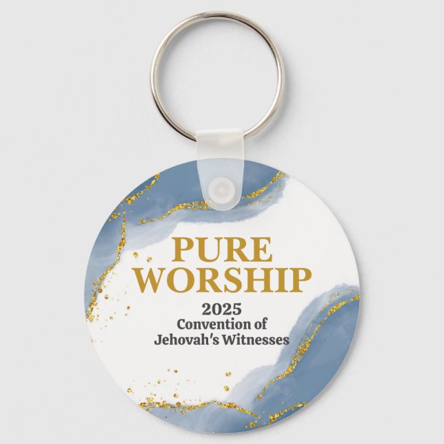 Custom Pure Worship 2025 Convention JW Gifts Keychain (Front)