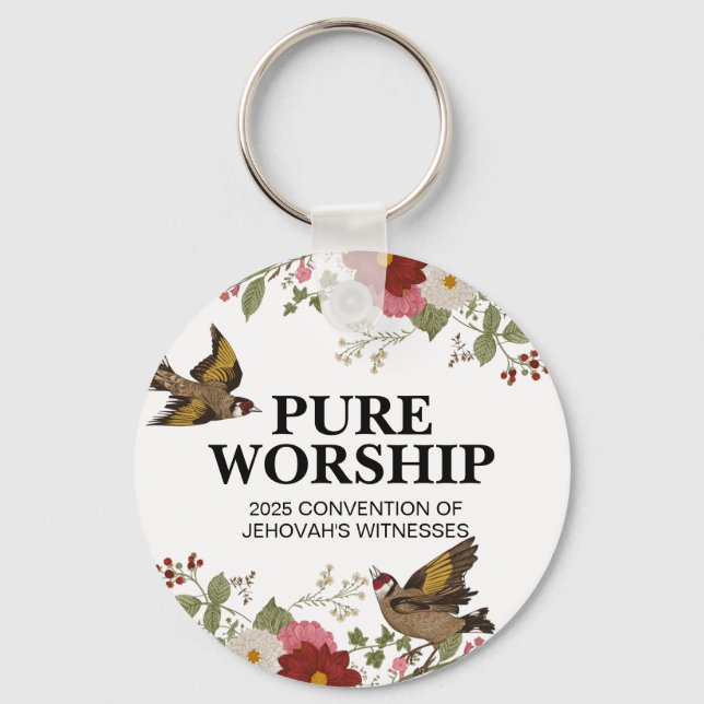 Custom Pure Worship 2025 Convention JW Gifts Keychain (Front)