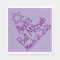 Custom Purple Bat Mitzvah Paper Napkin