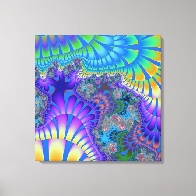 Custom Purple Blue Melt Canvas Art (Front)