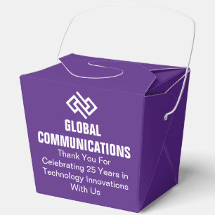 Custom Purple Company Anniversary Party Fortune Favor Box