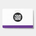 Custom Purple Company Logo Name Title Bar Code