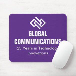 Custom Purple Cyber Technology Computer Company Mouse Pad