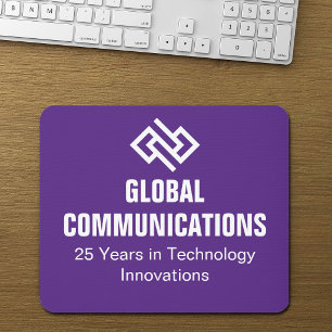 Custom Purple Cyber Technology Computer Company Mouse Pad