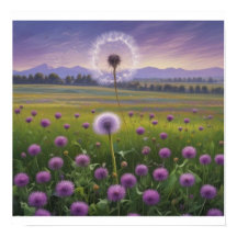 Custom Purple Daffodils Wall Poster 