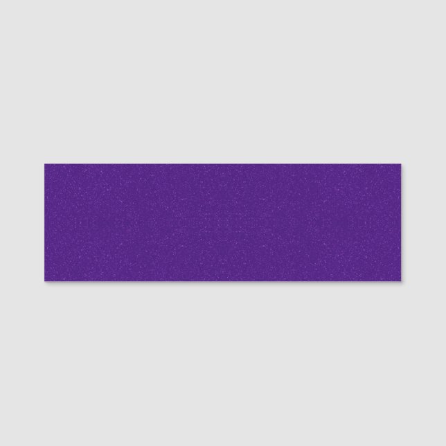 Custom Purple Glitter Name Tag (Front)