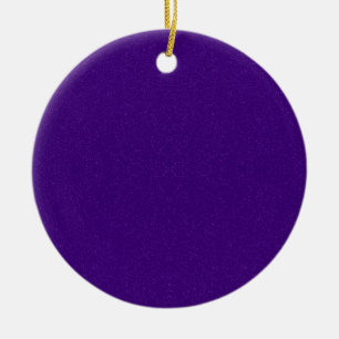 Custom Purple Glitter Round Ornament