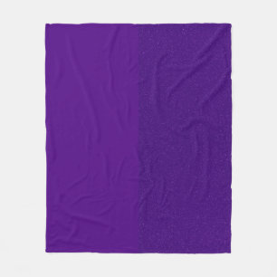 Custom Purple Glitter Side Fleece Blanket