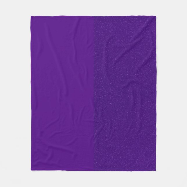 Custom Purple Glitter Side Fleece Blanket (Front)