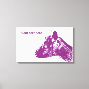 Custom Purple Goat Lover Pop Art Design Canvas Print