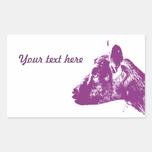 Custom Purple Goat Lover Pop Art Design Sticker