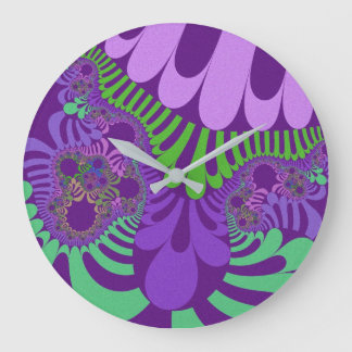 Custom Purple Green Mod Wall Clock