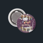 Custom Purple Teen Girl Birthday Photo Collage  Magnet<br><div class="desc">Turn special memories into a lasting keepsake with this custom purple scrapbook-style birthday photo collage magnet. Designed with a fun torn-paper scrapbook aesthetic, playful stars, layered textures, and colorful cut-out lettering spelling “Happy Birthday, ” this magnet transforms favorite moments into a meaningful decoration. The design allows you to upload 8...</div>
