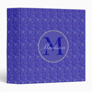 Custom Purple Weave Monogram 1.5 Inch Binder