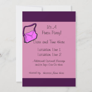 Custom Purse Party Invites