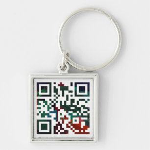 Custom Q R Code Keychain