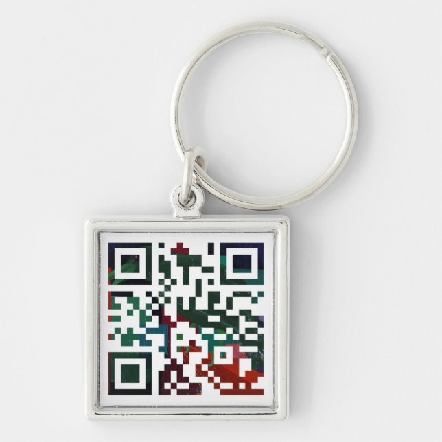 Custom Q R Code Keychain (Front)