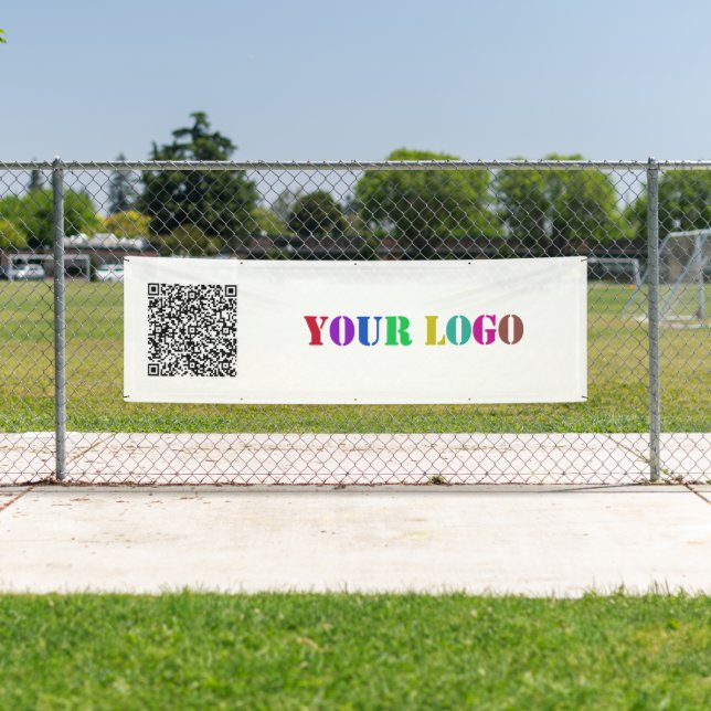 Custom QR Code and Logo Business Banner Template (Insitu)