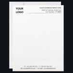 Custom QR Code and Logo Letterhead Template<br><div class="desc">Custom Colours and Fonts - Design Your Own Personalized Business Letterhead with QR Code and Logo - Add Your QR Code ( back side ) /and Logo - image or Photo / Name - Company / Address / Contact Information - Website / E-mail / Phone / More - Resize and...</div>