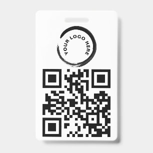 Custom QR code and / or Logo Badge