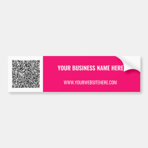 Custom QR Code and Text Bumper Sticker Your Colour