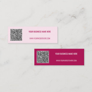 Custom QR Code and Text Business Card Choose Colou