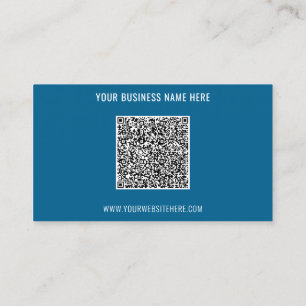 Custom QR Code and Text Business Card Your Colours