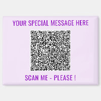 Custom QR Code and Text Magnet Personalized Gift