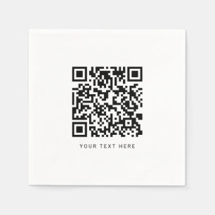 Custom Qr Code and Text Napkin