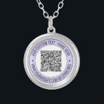 Custom QR Code and Text Necklace Gift Your Colours<br><div class="desc">Custom Colours and Fonts - Personalized Necklaces with Your QR Code Scan Info and Custom Text Professional Design Business Promotional Company or Modern Personal Funny Necklace Gift - Add Your QR Code - Image or Logo - Photo / Name - Company / Website or E-mail or Phone - Contact Information...</div>