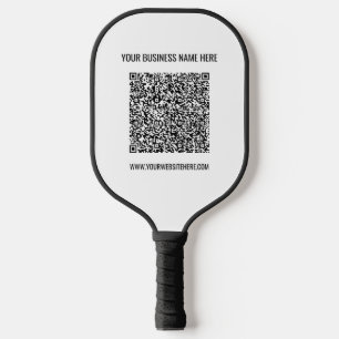 Custom QR Code and Text Pickleball Paddle Template