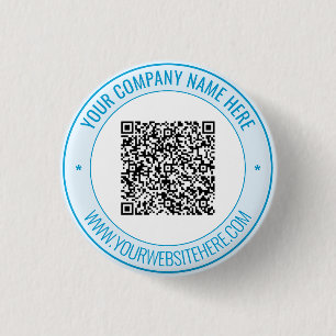 Custom QR Code and Text Promotional Button Example