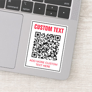 Custom QR code and text Sticker