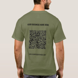 Custom QR Code and Text Your Business T-Shirt