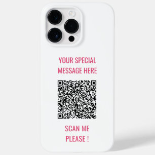 Custom QR Code and Text Your Own Design Funny Gift Case-Mate iPhone 14 Pro Max Case
