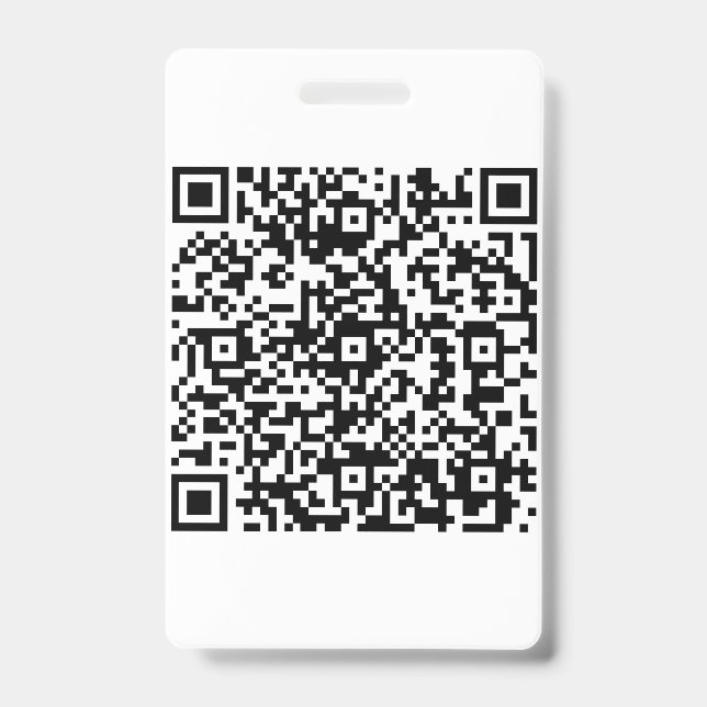 Custom QR Code business Badge (Front)