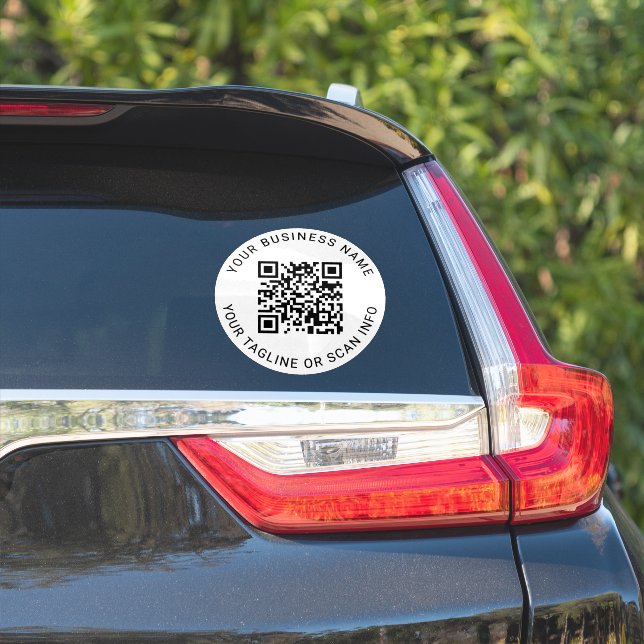 Custom QR Code Business Car Vinyl Decal (Car Side)