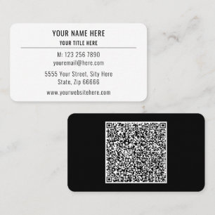 Custom QR Code Business Card Design Your Own