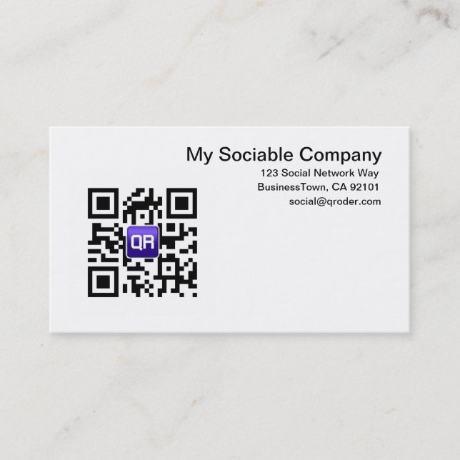 Custom QR Code Business Cards (Front)