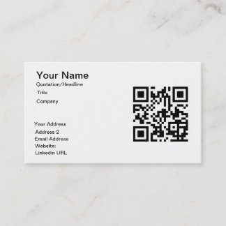 Custom QR Code Business Cards