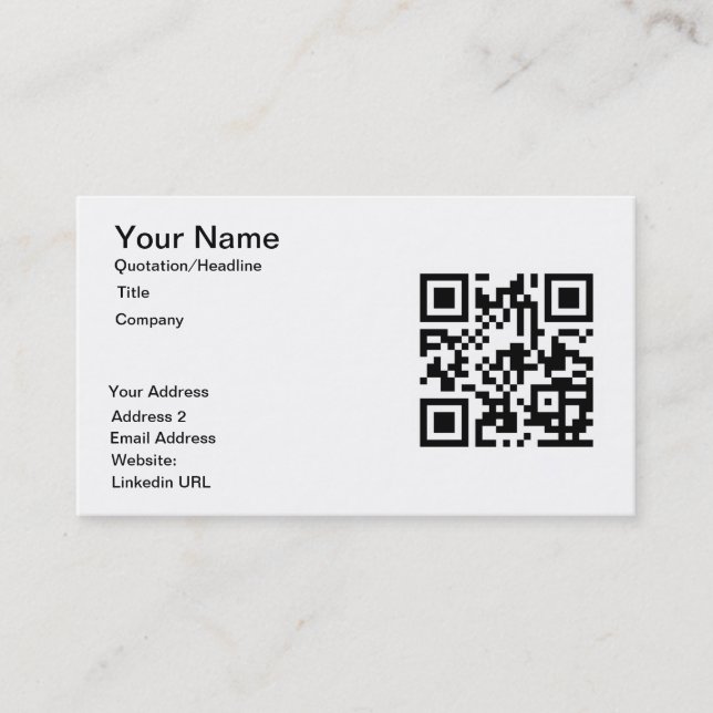 Custom QR Code Business Cards (Front)