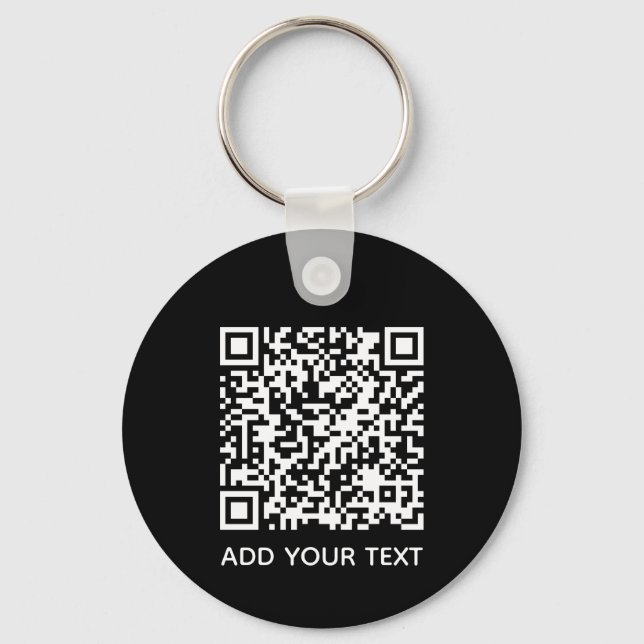 Custom QR Code Business  Keychain (Front)