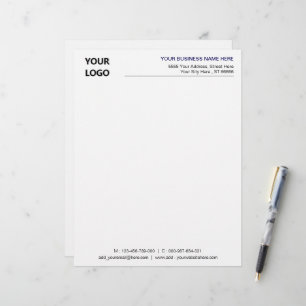 Custom QR Code Business Letterhead with Logo