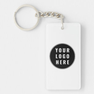 Custom QR Code Business Logo Modern Keychain