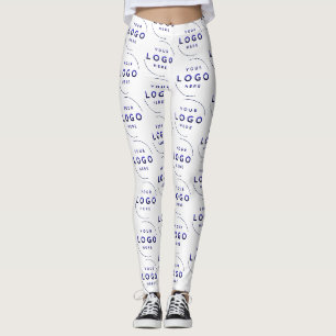 Custom QR Code Business Logo Name Template Leggings