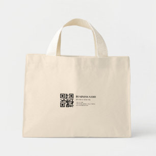 Custom QR Code Business  Name Template Mini Tote Bag