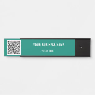 Custom QR Code Business Office Door Sign Template