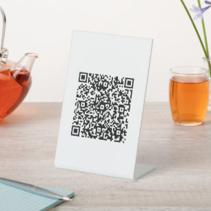 Custom QR Code business Pedestal Sign