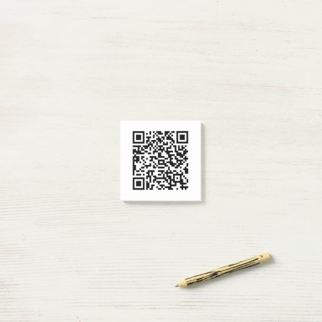 Custom QR Code business Post-it Notes (On Desk)