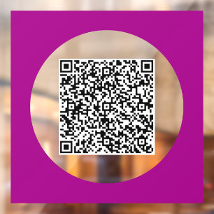 Custom QR Code Business Promotional Window Cling